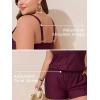 imageSummer Mae Plus Size Swim Romper One Piece Swimsuit Women Blouson Bathing Suit with Pockets 2025 Modest SwimwearPurplish Red