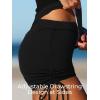imageSummer Mae Tankini Swimsuits for Women Bathing Suits Top Ruched Two Piece Tummy Control Round Neck with VWire Swim SuitsBlack