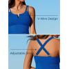 imageSummer Mae Tankini Swimsuits for Women Bathing Suits Top Ruched Two Piece Tummy Control Round Neck with VWire Swim SuitsBlue Coconut Shadows