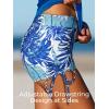 imageSummer Mae Tankini Swimsuits for Women Bathing Suits Top Ruched Two Piece Tummy Control Round Neck with VWire Swim SuitsBlue Coconut Shadows