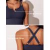 imageSummer Mae Tankini Swimsuits for Women Bathing Suits Top Ruched Two Piece Tummy Control Round Neck with VWire Swim SuitsBlue Shadow on White