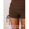 imageSummer Mae Tankini Swimsuits for Women Bathing Suits Top Ruched Two Piece Tummy Control Round Neck with VWire Swim SuitsBrown