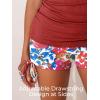 imageSummer Mae Tankini Swimsuits for Women Bathing Suits Top Ruched Two Piece Tummy Control Round Neck with VWire Swim SuitsCerulean Crimson