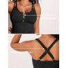 imageSummer Mae Tankini Swimsuits for Women Bathing Suits Top Ruched Two Piece Tummy Control Round Neck with VWire Swim SuitsPure Black