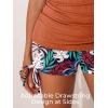 imageSummer Mae Tankini Swimsuits for Women Bathing Suits Top Ruched Two Piece Tummy Control Round Neck with VWire Swim SuitsTropic Sketch