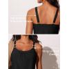imageSummer Mae Womens Tankini Swimsuits 2 Piece Tummy Control Bathing Suit with Pocket Shorts Ring Linked 2025 SwimwearBlack
