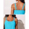 imageSummer Mae Womens Tankini Swimsuits 2 Piece Tummy Control Bathing Suit with Pocket Shorts Ring Linked 2025 SwimwearBlack Floral Sketch