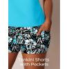 imageSummer Mae Womens Tankini Swimsuits 2 Piece Tummy Control Bathing Suit with Pocket Shorts Ring Linked 2025 SwimwearBlack Floral Sketch