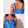 imageSummer Mae Womens Tankini Swimsuits 2 Piece Tummy Control Bathing Suit with Pocket Shorts Ring Linked 2025 SwimwearBlue Ocean Ripples