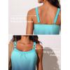 imageSummer Mae Womens Tankini Swimsuits 2 Piece Tummy Control Bathing Suit with Pocket Shorts Ring Linked 2025 SwimwearDeep Blue Gradient