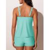 imageSummer Mae Womens Tankini Swimsuits 2 Piece Tummy Control Bathing Suit with Pocket Shorts Ring Linked 2025 SwimwearLagoon
