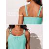 imageSummer Mae Womens Tankini Swimsuits 2 Piece Tummy Control Bathing Suit with Pocket Shorts Ring Linked 2025 SwimwearLagoon