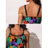 imageSummer Mae Womens Tankini Swimsuits 2 Piece Tummy Control Bathing Suit with Pocket Shorts Ring Linked 2025 SwimwearRed Green Dreams