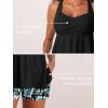 imageMiYang Tankini Swimsuits for Women 2025 Tummy Control Modest Flowy Two Piece Bathing Suits Top with Pockets ShortsBlack Floral Sketch