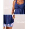 imageMiYang Tankini Swimsuits for Women 2025 Tummy Control Modest Flowy Two Piece Bathing Suits Top with Pockets ShortsBlossoming Peach