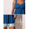imageMiYang Tankini Swimsuits for Women 2025 Tummy Control Modest Flowy Two Piece Bathing Suits Top with Pockets ShortsBlue White Oil Painting Flowers
