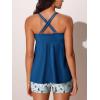 imageMiYang Tankini Swimsuits for Women 2025 Tummy Control Modest Flowy Two Piece Bathing Suits Top with Pockets ShortsBlue White Oil Painting Flowers