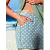 imageMiYang Tankini Swimsuits for Women 2025 Tummy Control Modest Flowy Two Piece Bathing Suits Top with Pockets ShortsMint Green Polka Dot