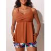 imageMiYang Tankini Swimsuits for Women 2025 Tummy Control Modest Flowy Two Piece Bathing Suits Top with Pockets ShortsTropic Sketch
