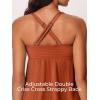 imageMiYang Tankini Swimsuits for Women 2025 Tummy Control Modest Flowy Two Piece Bathing Suits Top with Pockets ShortsTropic Sketch