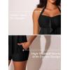 imageSummer Mae Halter Womens Tankini Swimsuits 2025 Flowy Top Two Piece Bathing Suits with Pockets BoyshortsBlack