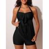 imageSummer Mae Halter Womens Tankini Swimsuits 2025 Flowy Top Two Piece Bathing Suits with Pockets BoyshortsBlack
