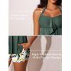 imageSummer Mae Halter Womens Tankini Swimsuits 2025 Flowy Top Two Piece Bathing Suits with Pockets BoyshortsGreen Colourful Flowers