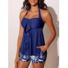imageSummer Mae Halter Womens Tankini Swimsuits 2025 Flowy Top Two Piece Bathing Suits with Pockets BoyshortsWindflower Veil
