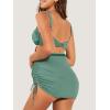 imageSummer Mae Maternity Bikini Skirt TwoPiece High Waist Swimsuit Side Tie Builtin Short Bathing Suit Pregnancy SwimwearMint