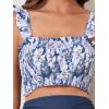 imageSummer Mae Maternity High Waist Bikini Swimsuit Two Piece Ruffled Hem Cute Bathing Suit Floral Pregnancy SwimwearDewdrop Blooms