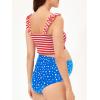 imageSummer Mae Maternity High Waist Bikini Swimsuit Two Piece Ruffled Hem Cute Bathing Suit Floral Pregnancy SwimwearFlag