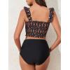 imageSummer Mae Maternity High Waist Bikini Swimsuit Two Piece Ruffled Hem Cute Bathing Suit Floral Pregnancy SwimwearGaudy Raiment
