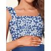 imageSummer Mae Maternity High Waist Bikini Swimsuit Two Piece Ruffled Hem Cute Bathing Suit Floral Pregnancy SwimwearRed Scrawlflower