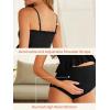 imageSummer Mae Maternity High Waist Swimsuit Ruffle Hem Bikini Bathing Suit Shirred Bandeau Two Piece Pregnancy SwimwearBlack
