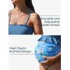 imageSummer Mae Maternity High Waist Swimsuit Ruffle Hem Bikini Bathing Suit Shirred Bandeau Two Piece Pregnancy SwimwearBlue White Flower