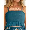 imageSummer Mae Maternity High Waist Swimsuit Ruffle Hem Bikini Bathing Suit Shirred Bandeau Two Piece Pregnancy SwimwearGreen Flower