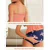 imageSummer Mae Maternity High Waist Swimsuit Ruffle Hem Bikini Bathing Suit Shirred Bandeau Two Piece Pregnancy SwimwearOrange Flower