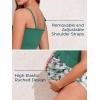 imageSummer Mae Maternity High Waist Swimsuit Ruffle Hem Bikini Bathing Suit Shirred Bandeau Two Piece Pregnancy SwimwearSolitary Silhouette Bloom