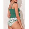 imageSummer Mae Maternity High Waist Swimsuit Ruffle Hem Bikini Bathing Suit Shirred Bandeau Two Piece Pregnancy SwimwearSolitary Silhouette Bloom