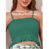 imageSummer Mae Maternity High Waist Swimsuit Ruffle Hem Bikini Bathing Suit Shirred Bandeau Two Piece Pregnancy SwimwearSolitary Silhouette Bloom