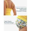 imageSummer Mae Maternity High Waist Swimsuit Ruffle Hem Bikini Bathing Suit Shirred Bandeau Two Piece Pregnancy SwimwearYellow Lemon