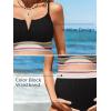 imageSummer Mae Maternity High Waisted Bikini Swimsuit TwoPiece VWire Bathing Suit Color Block Pregnancy SwimwearBlack