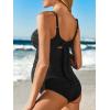 imageSummer Mae Maternity Scalloped Trim Swimsuit One Piece VNeck Pregnancy Bathing Suit Cutout Tie Back Swimwear for Women Black 14