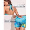 imageSummer Mae Maternity TwoPiece Halter Swimsuit Tankini VNeck Side Tie Bathing Suit Pregnancy High Waist SwimwearBlue Coconut Tree