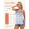 imageSummer Mae Maternity TwoPiece Halter Swimsuit Tankini VNeck Side Tie Bathing Suit Pregnancy High Waist SwimwearBohemia