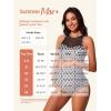 imageSummer Mae Mesh Maternity Bikini Two Piece Pregnancy Swimsuits Ruched High Waisted Bathing Suit Patchwork SwimwearDot Plaid