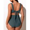 imageSummer Mae Ribbed Maternity Bikini Swimsuit for Women High Waisted TwoPiece Bathing Suit Crop Top Pregnancy SwimwearBalsam Green
