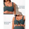 imageSummer Mae Ribbed Maternity Bikini Swimsuit for Women High Waisted TwoPiece Bathing Suit Crop Top Pregnancy SwimwearBalsam Green