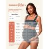 imageSummer Mae Ribbed Maternity Bikini Swimsuit for Women High Waisted TwoPiece Bathing Suit Crop Top Pregnancy SwimwearBlack