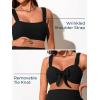 imageSummer Mae Ribbed Maternity Bikini Swimsuit for Women High Waisted TwoPiece Bathing Suit Crop Top Pregnancy SwimwearBlack